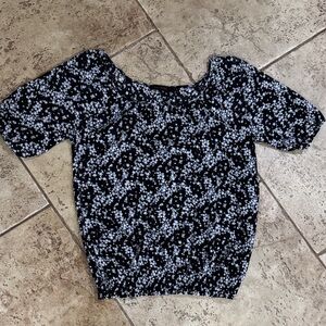 The Limited Black and White Patterned Top